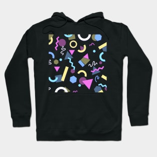 80s colorful background geometric style Hoodie